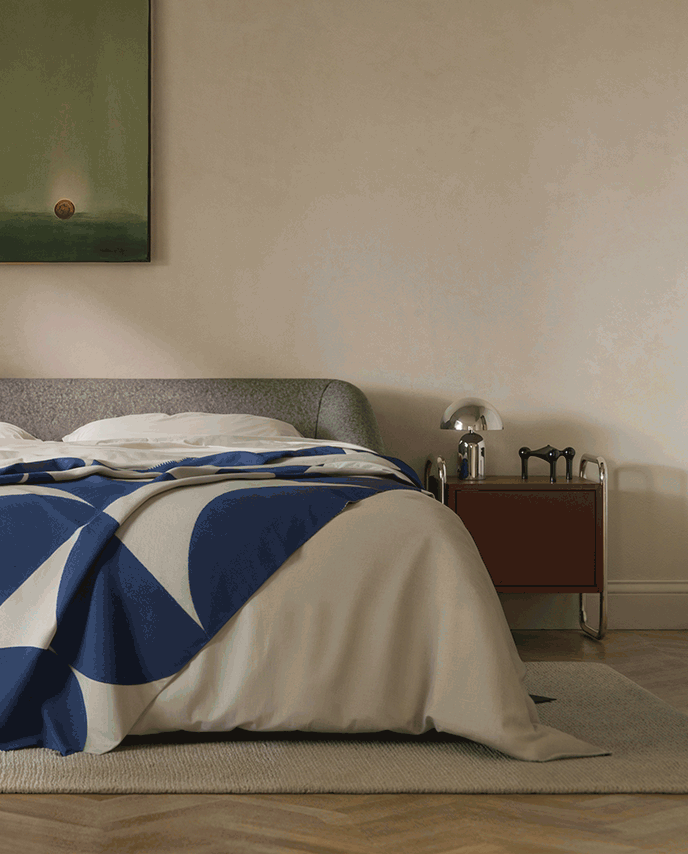 Empty room transforming into a stylish bedroom